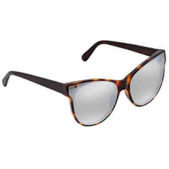 Stella Mccartney Silver Cat Eye Ladies Sunglasses New - Picture 1 of 13